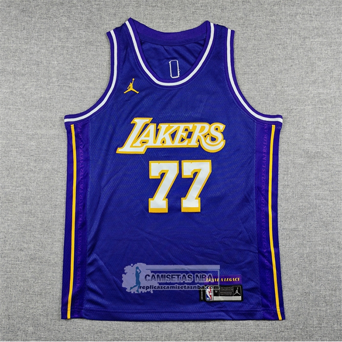 Camiseta Nino Los Angeles Lakers Luka Doncic NO 77 Statement 2025-26 Violeta